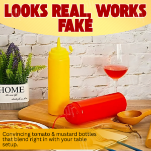 AEXZR® Squeeze Surprise Tomato and Mustard Prank Bottle